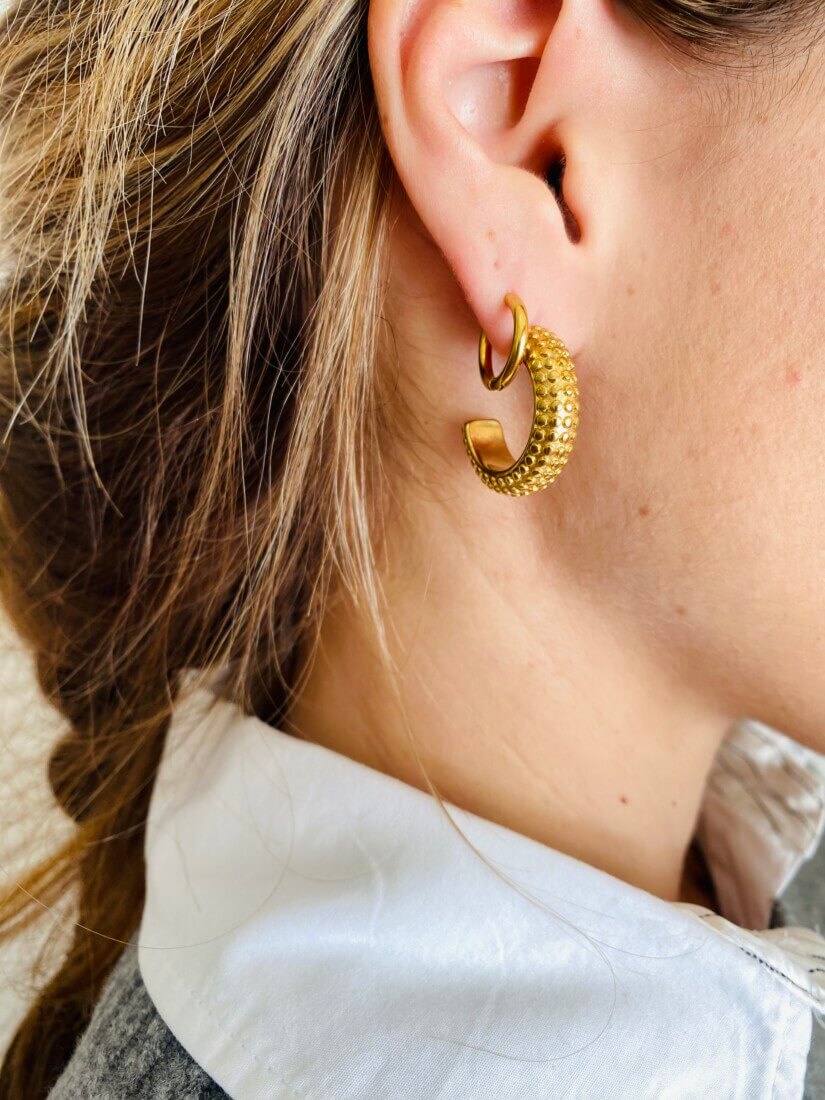 Dot Gold Earring