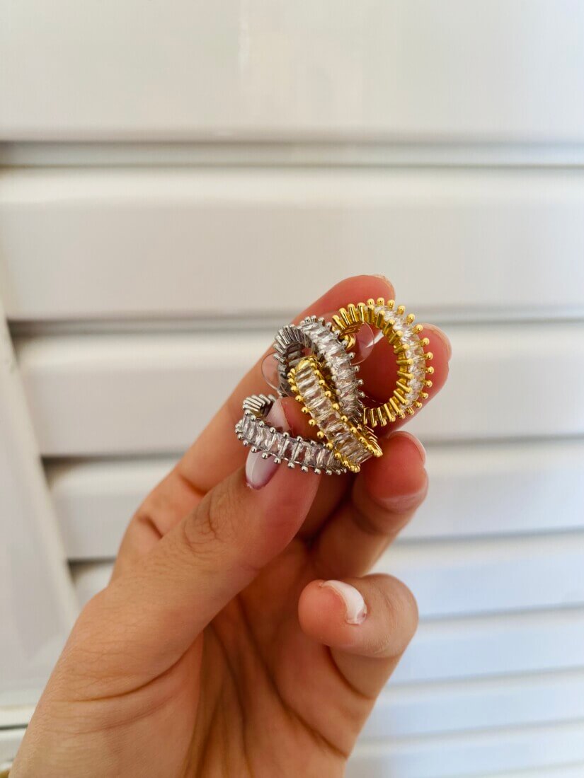 Cristallini Silver Earring