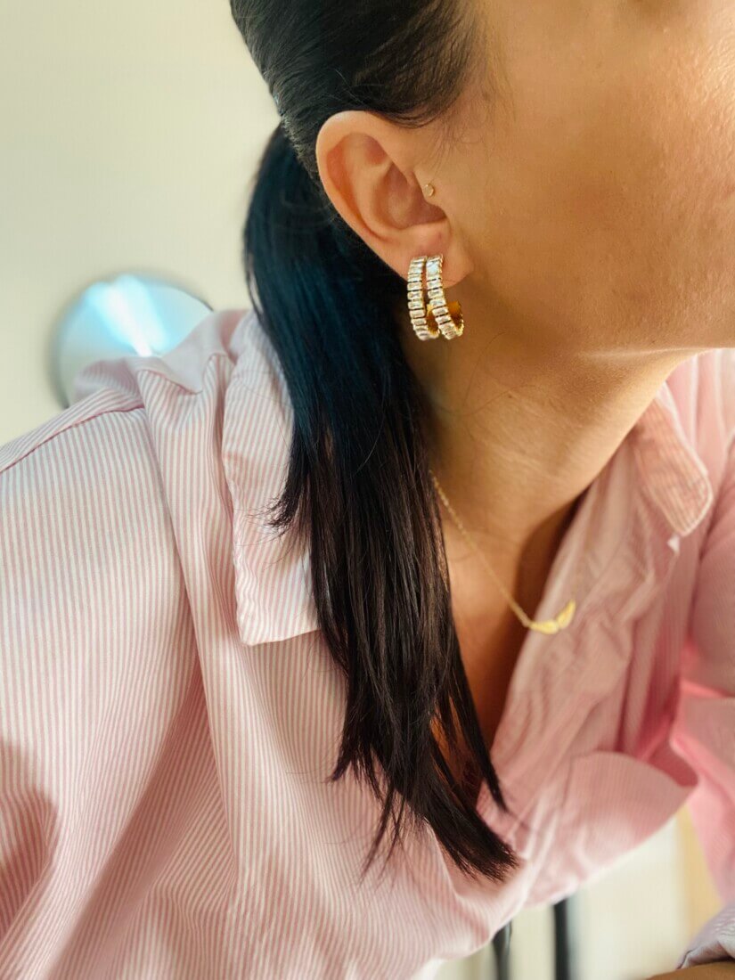 Sparkling Gold Earring