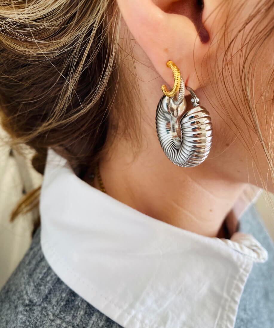 Rock and Roll Silver Earring