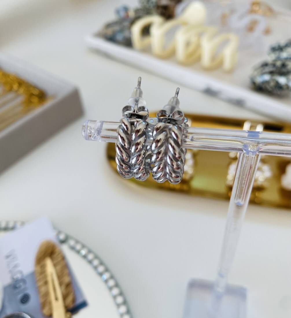 Plexi Silver Earrings