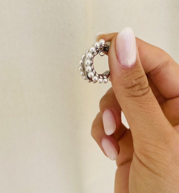 Silver Pearl Earrings